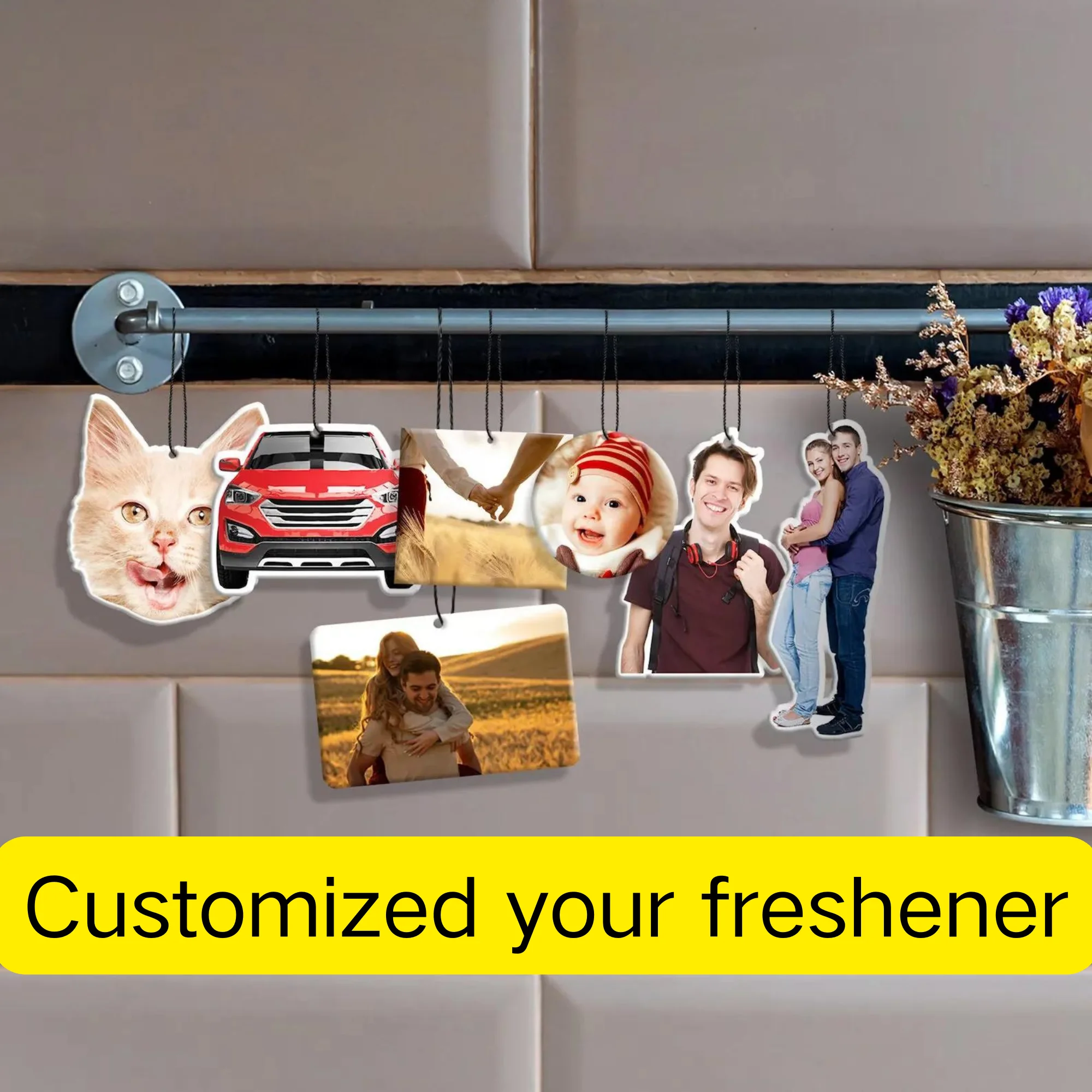 

Customized Perfume Air Freshener Photo DIY Home Fragrance Sachet Personalized Incense Burner Rearview Mirror Closet Car Perfume