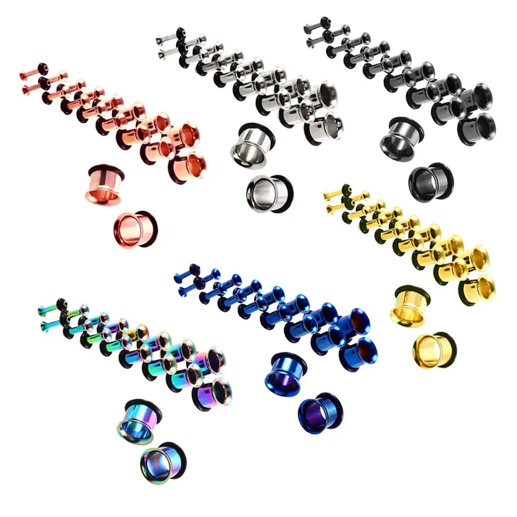 Stainless Steel Ear Gauges Tunnels High-end Flesh Plugs Body Jewelry Piercing Kit for Unique Ear Style