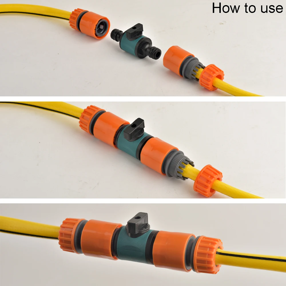 2/3/4 szt. Złączka zaworu odcinającego wąż ogrodowy, szybkozłącze do nawadniania z gwintem 3/4 cala, do myjni samochodowej na trawniku ogrodowym