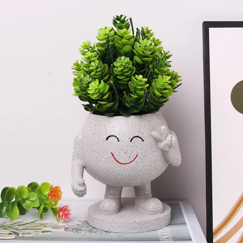 2025 Smiling Face Mini Plant Pots Flower Pot Wall Planter Creative Wall Hanging Planter Garden Accessories Home Decor Outdoor