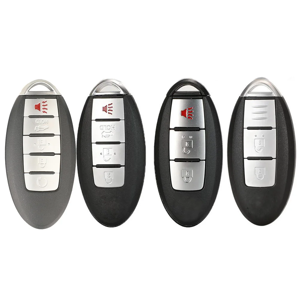 

jingyuqin Remote Car Key Shell 3/4/5BTN for Nissan Cube Juke Versa Note X-Trail Qashaqai Sunny Altima TIIDA Murano Maxima