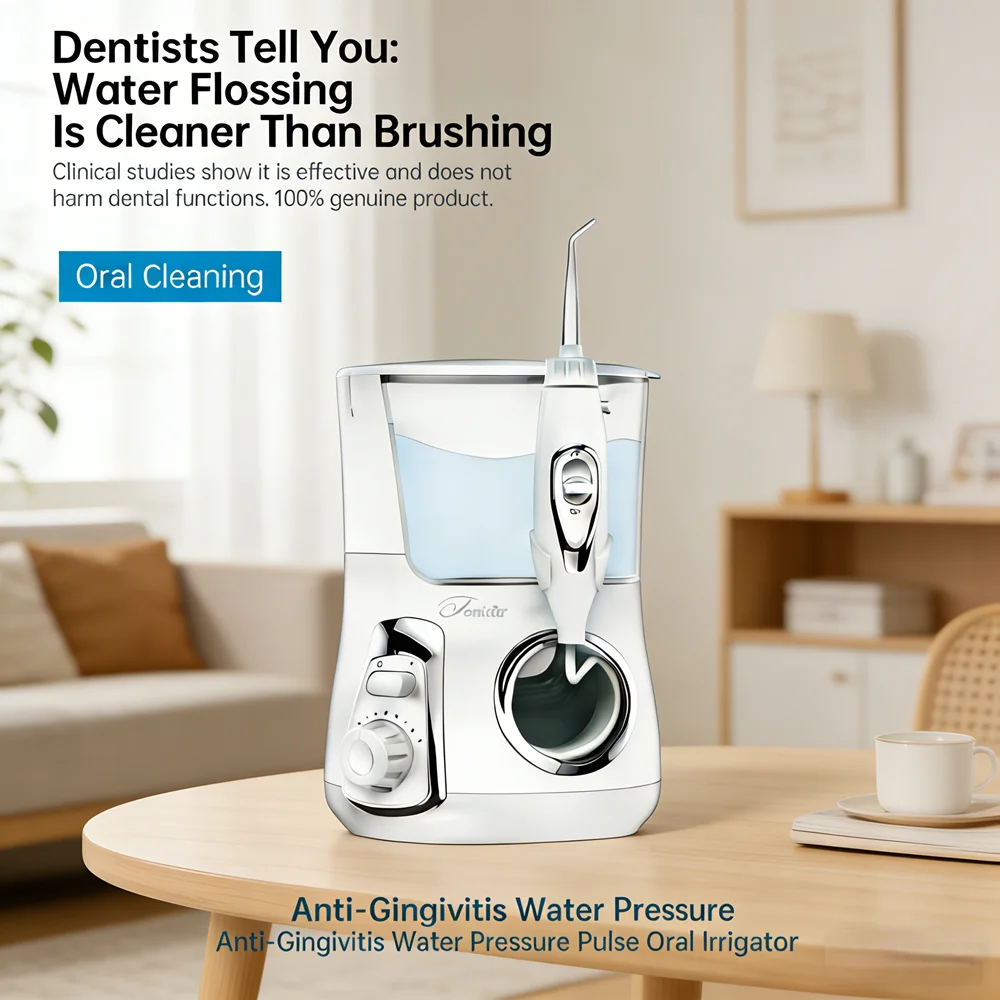 

800ML 10 Modes Water Dental Flosser 5 Nozzles Electric Desktop Oral Irrigator Tool