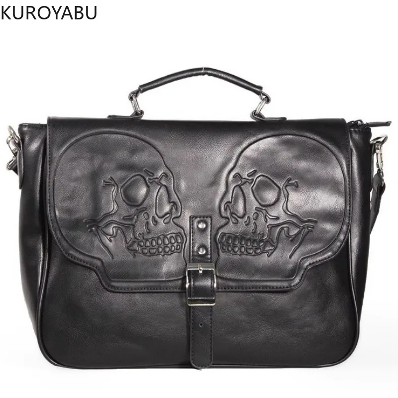 Japanese Women's Handbags Harajuku Punk Skull Y2k Bags Bolsas Para Mujeres Streetwear Fashion Large Capacity Crossbody Bags