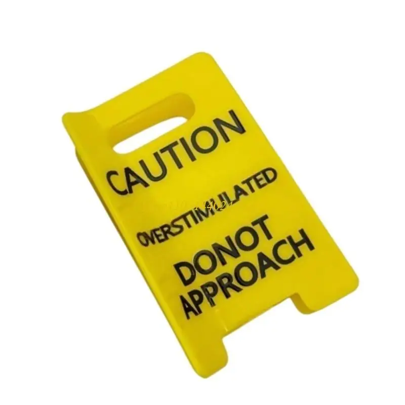 

N5KE Overstimulated Caution Sign Hair Claw Clip Fun Accessory for Fine Hair Gripper