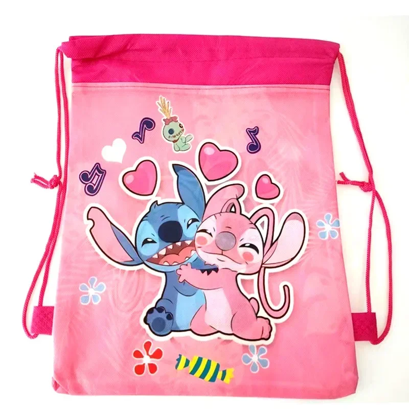 New Disney Lilo & Stitch zaino borsa con coulisse decorazioni per feste Anime borsa regalo forniture per Baby Shower tasca regali per bambini