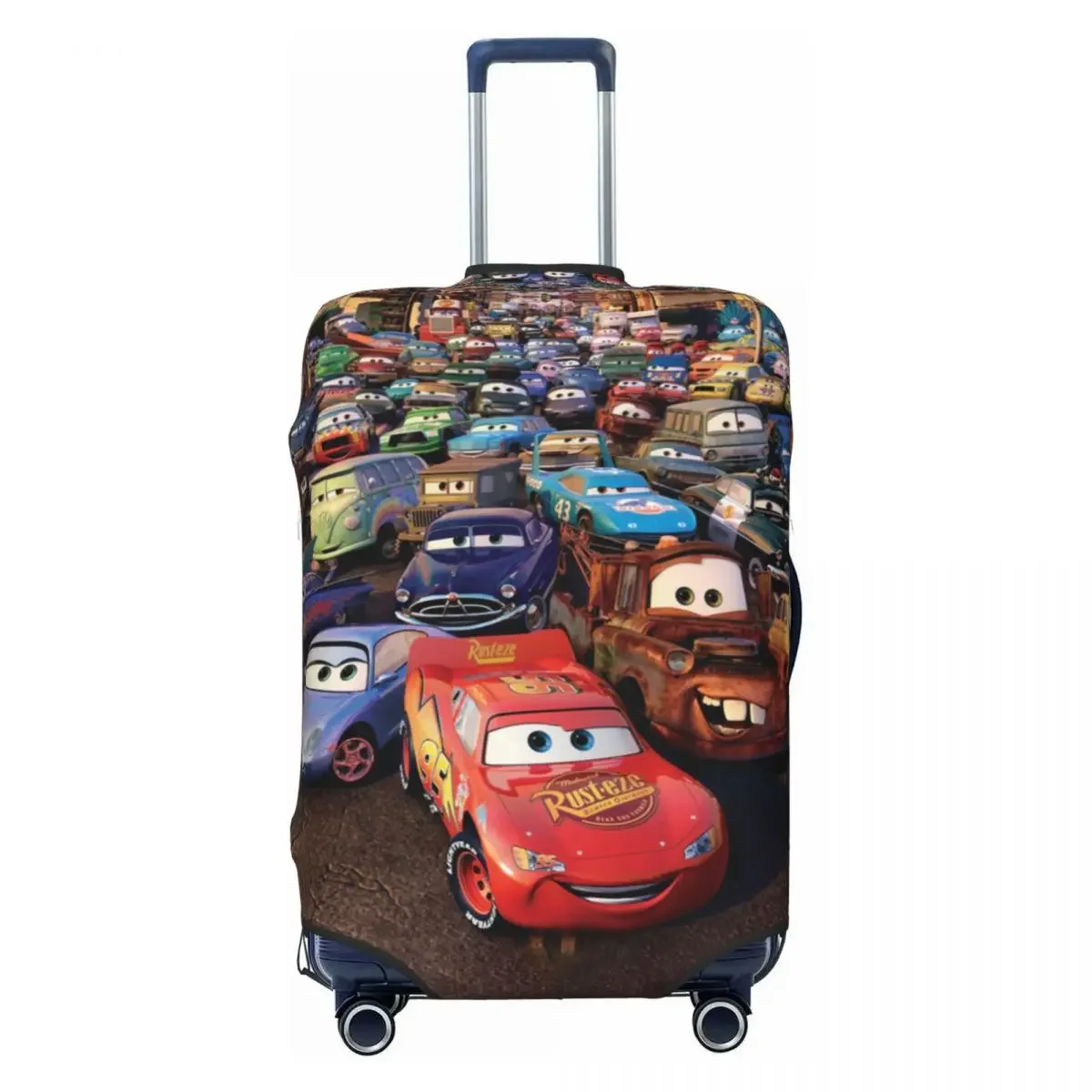 Custom Cartoon Pixar Cars Travel Luggage Cover Washable Suitcase Cover Protector Fit 18-32 Inch