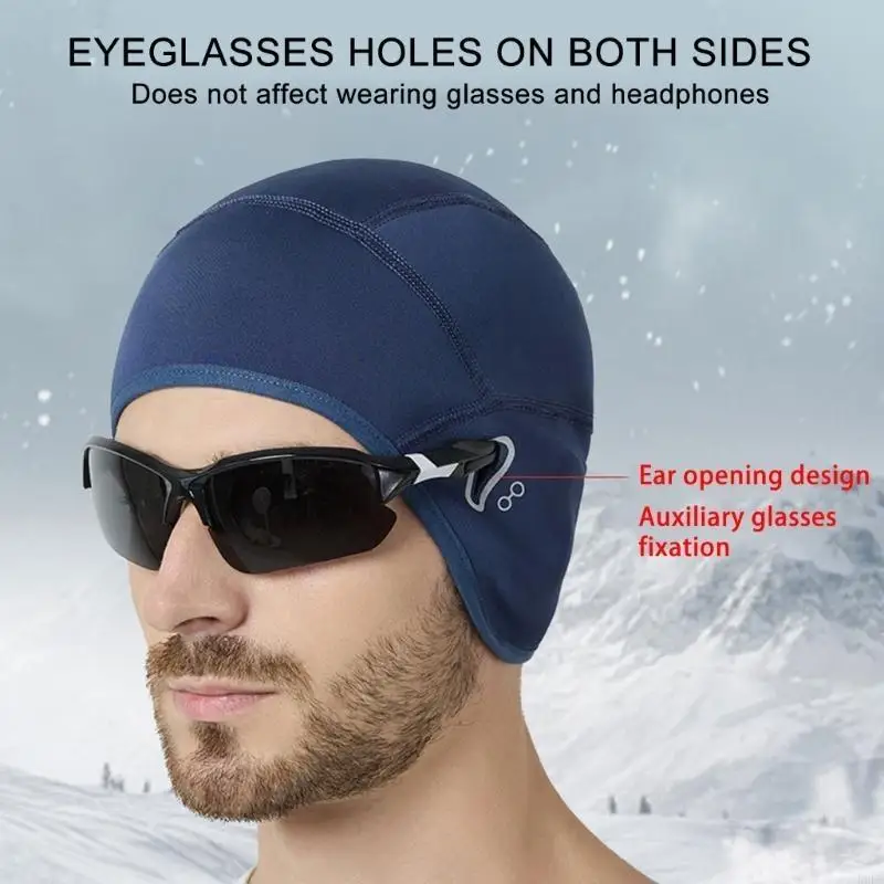 Multipurpose Thermal Beanie Windproof Waterproof Helmets Liner For Winter Sports Outdoor Activities Cyclists and Skiers R6FB