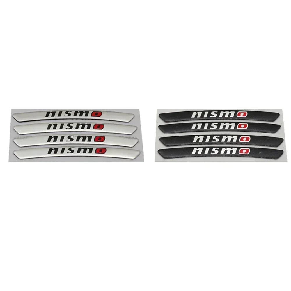 4pcs/set Car Wheel Side Emblem Sticker Auto Badge Tire Rim Decals For Almera Sylphy Altima Sentra Qashqai Accessories