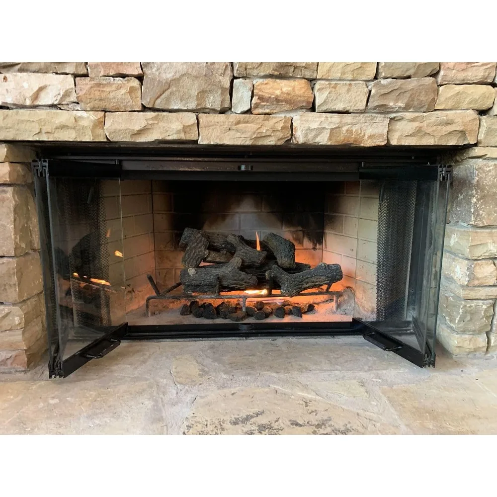 أبواب من الزجاج المقسى لـ 36 موقدًا بإطار أسود #3