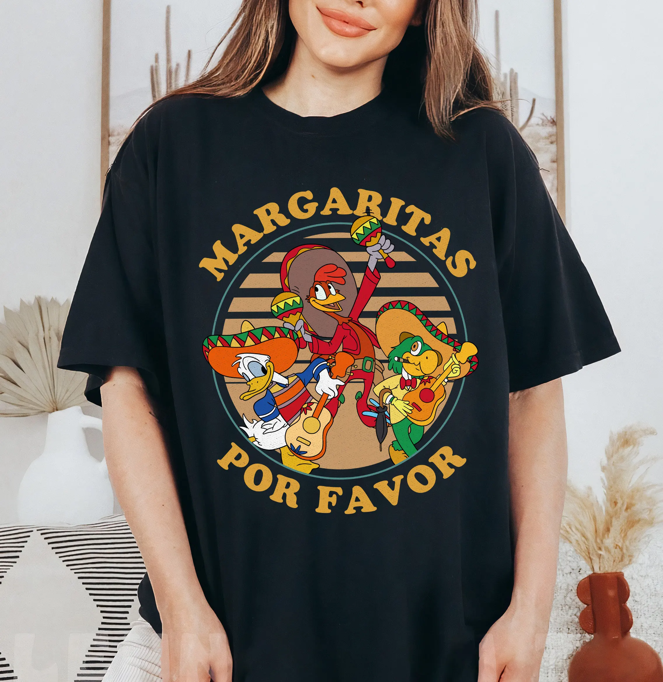 

Vintage Disney Margaritas Por Favor Shirt Disney The Three Caballeros Portrait Shirt WDW Matching Family Shirts
