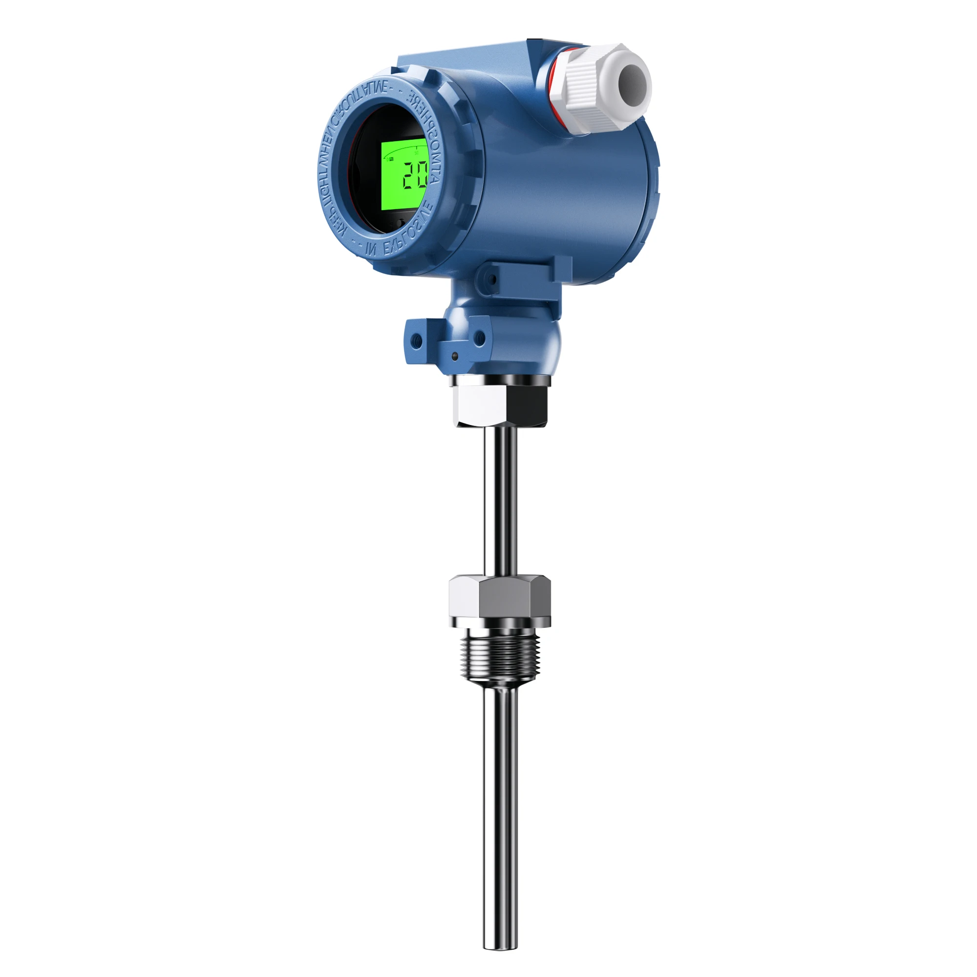 4-20mA RS485 출력 LCD 디스플레이 온도 송신기 0-200 학위 0-300 학위 M20*1.5 PT100 온도 신호 센서