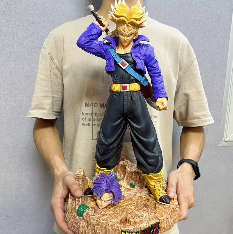 47 cm Dragon Ball Z Anime Figurine Trunks Figura Super Saiyan Trunks Modello in PVC Statua Collezione di bambole Decorazione Giocattoli Regalo