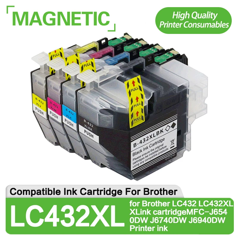 cartucho de tinta impressora brother compativel com lc432 lc432xl xlink j6540dw j6740dw j6940dw novo 01