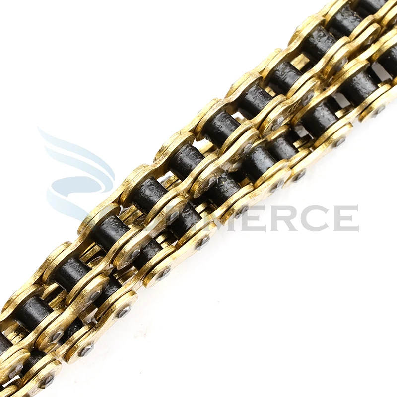 Motorcycle 420 Gold Chains 104L 110L Links Drive Chain For 50cc 70cc 90cc 110cc 125cc Dirt Pit Bike Motocross ATV Quad