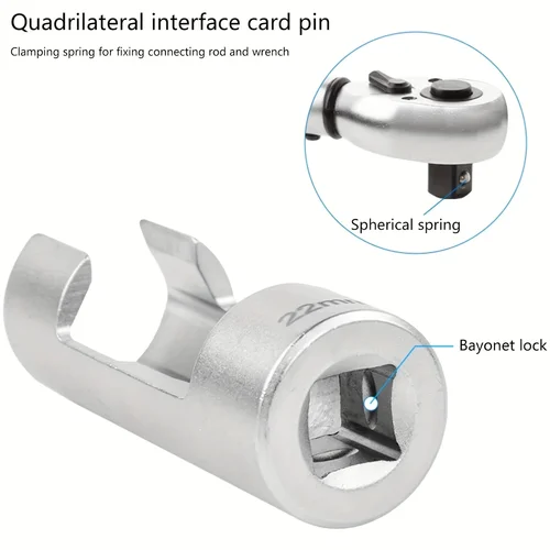 Imagen 2 del producto Juego de 9 Llaves de Vaso para Sensores de Oxígeno O2 Automotrices y Herramienta para Limpiar Roscas de 10-22 mm