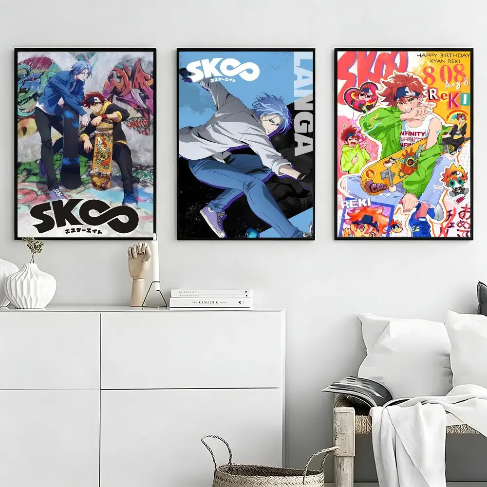 Anime SK8 the Infinity Poster Self-adhesive Art Waterproof Paper Sticker Coffee House Bar Room Wall Decor