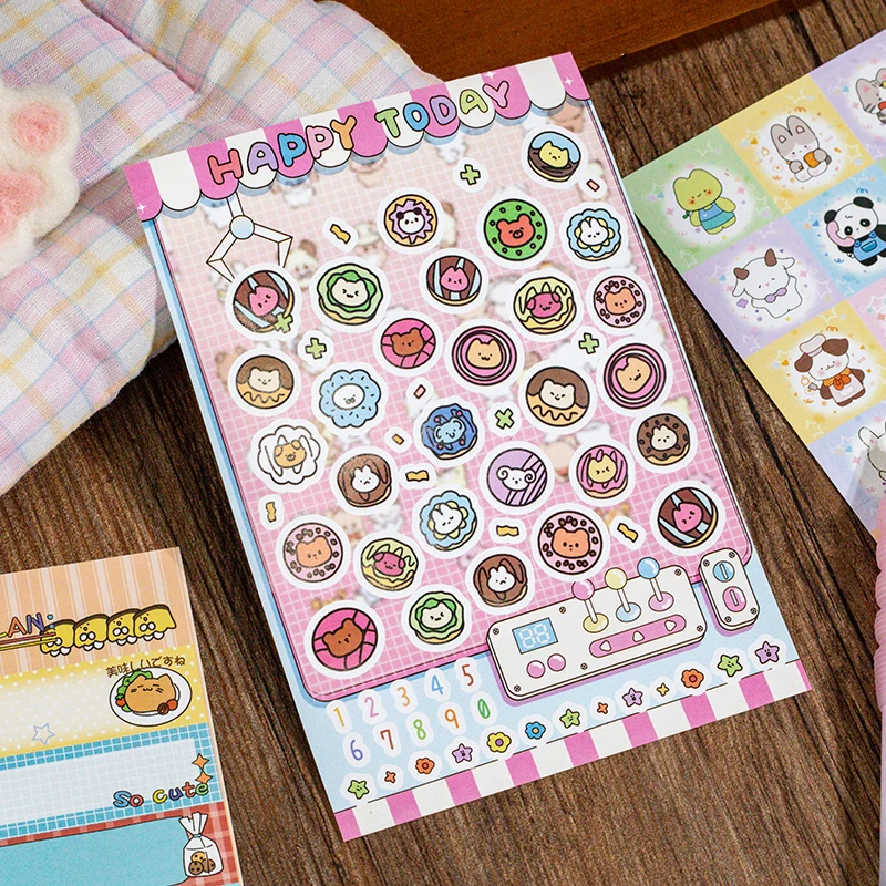20 sheets/Piece Cartoon Decorative Sticker Book for Scrapbooking DIY Journal Sticker Cute Stationery Kids Gift