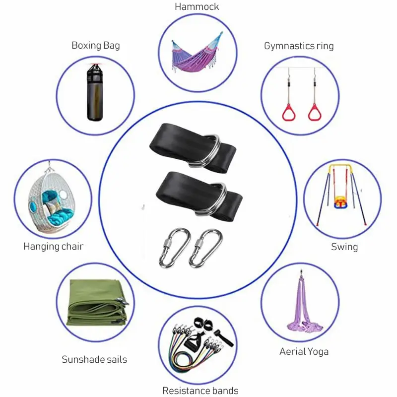 Correa de extensión de nailon de alta resistencia, Kit de correas colgantes de columpio de árbol, correa de conexión para punzón, bolsa de arena,