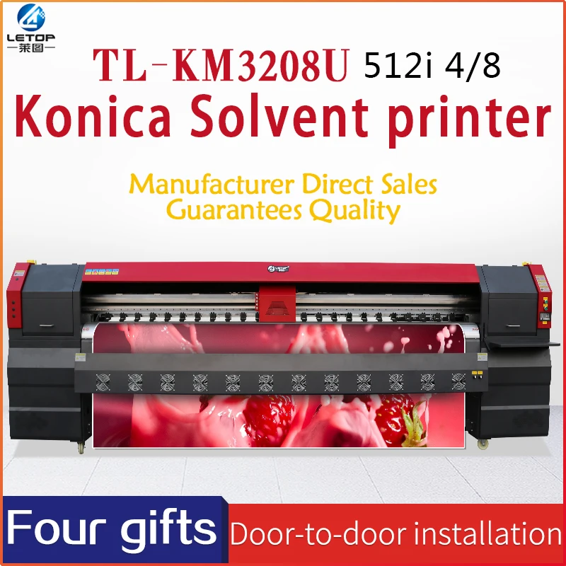 Konica 512i Printing Machine, Publicidade ao ar livre Grande Impressora, Digital Vinyl, 10ft Large Format Format