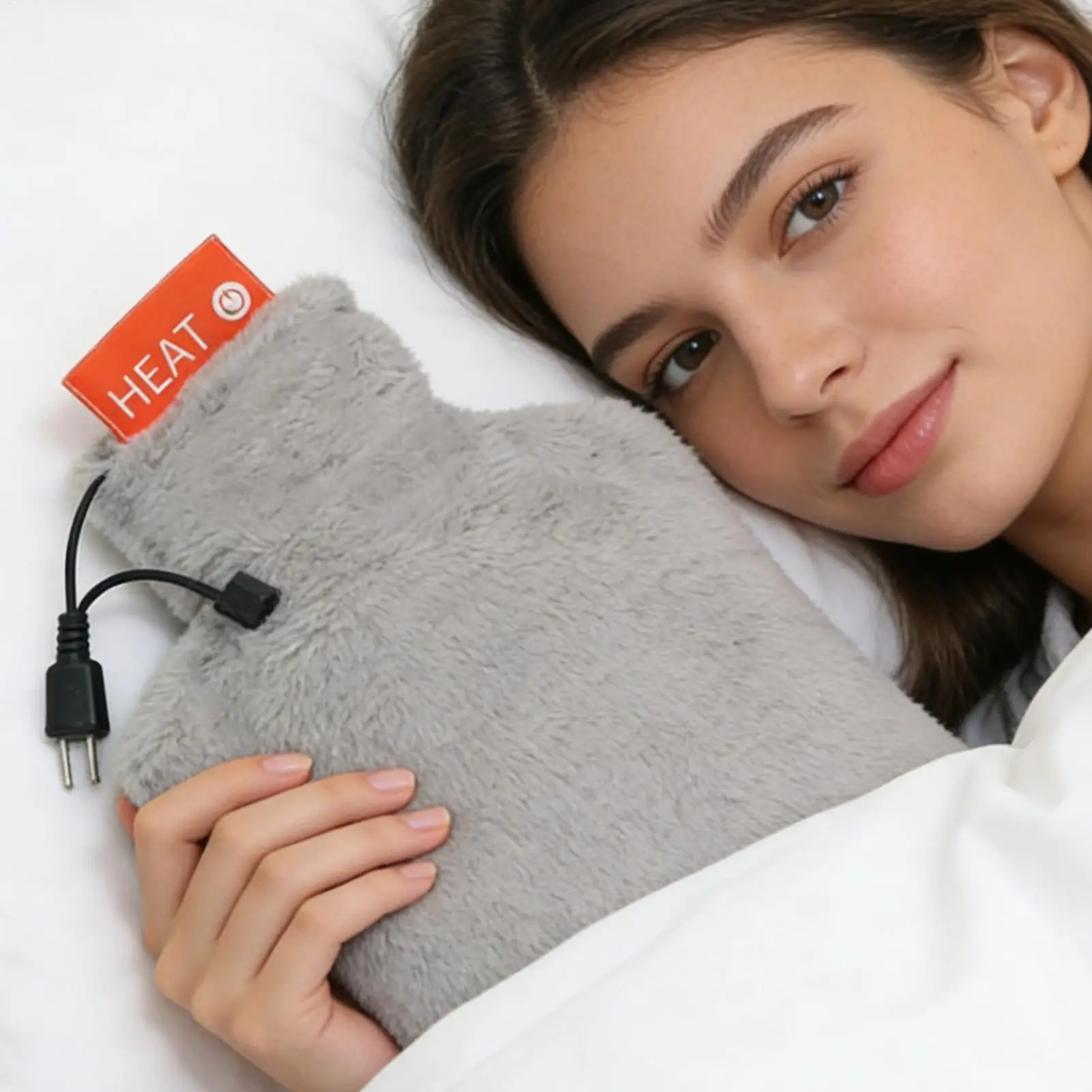 Electric Hot Water Bottle USB Rechargeable Portable Heating Pad 3 Temp Levels for Home Office Neck Spine Period Pain Relief