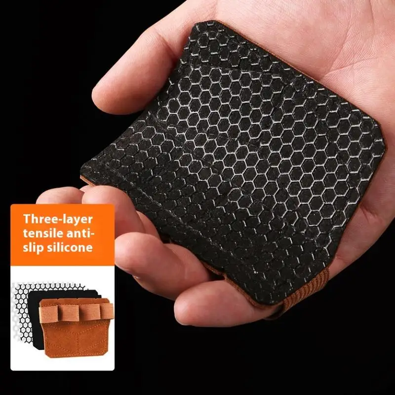 Unisex Leather Weight Lifting Gloves; For Fitness Training, Weightlifting, Gymnastics with Enhanced Palm Protection.