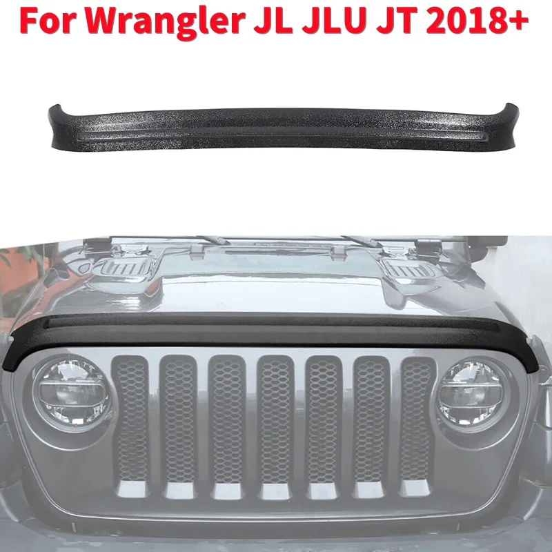 

Car Hood Front Cover Bezel Guard Hood Air Deflector Shield For Wrangler JL JLU JT 2018+