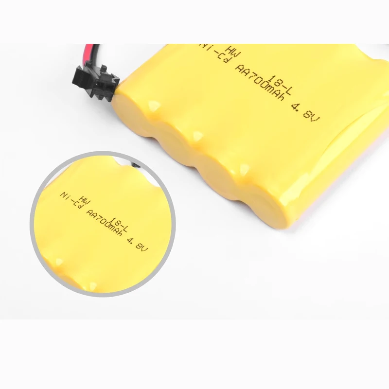 High Quality New Rechargeable 4XAA Battery Pack Remote Control Toy Car Battery 4.8V 700mAh Ni-CD Battery SM-2P