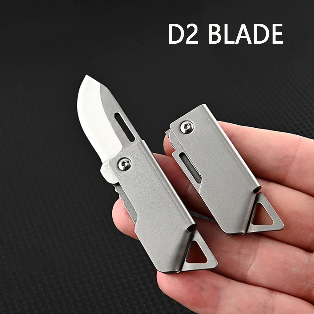 

D2 Blade Stainless Steel Folding Knife Outdoor Camping EDC Self Defense Emergency Survival Knife Folding Portable Keyknife Molle
