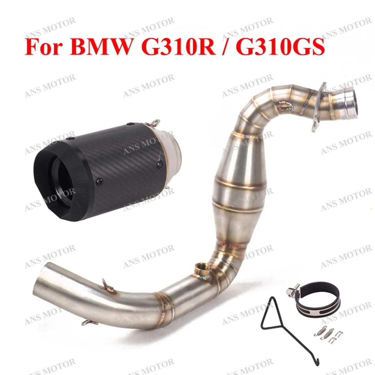 

Slip On For BMW G310R G310GS Motorcycle Exhaust Escape Muffler G310R Exhaust 51MM Middle Pipe