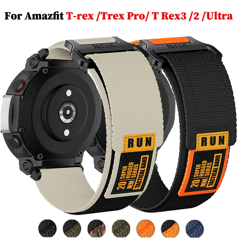 Correa de nailon para reloj Amazfit T-rex 2 3 Ultra, correa deportiva para Huami Amazfit Trex Pro T Rex, accesorios para pulsera de reloj inteligente
