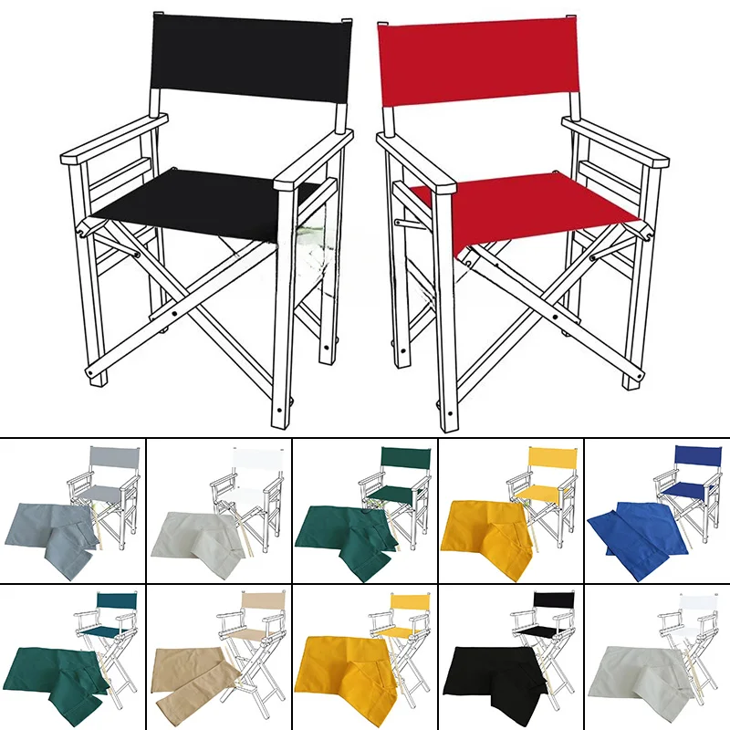 Colorful Oxford Chair Covers Set Replaceable Washable Director's Chair Canvas Cover Outdoor Camping Fishing Beach Chair Cover