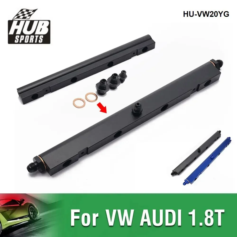 Hub sports-kit de trilho de combustível de alto fluxo para vw audi mk4 golf jetta beetle a4 gti gla 1.8t boleto cnc kit de trilho de combustível de admissão HU-VW20YG