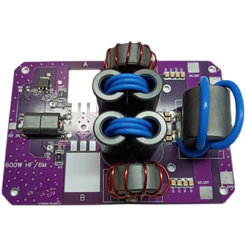 HF 600W 1.8M-54MHz Short Wave Amplifier SSB Linear RF Power Amplifier Board for Transceiver AM FM CW HAM Shortwave Radio Station