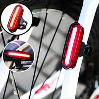 USB Bike Rear Light Rechargeable High Powered COB Professional Cycling Warning Lamp with Extreme Luminosity and Weatherproof