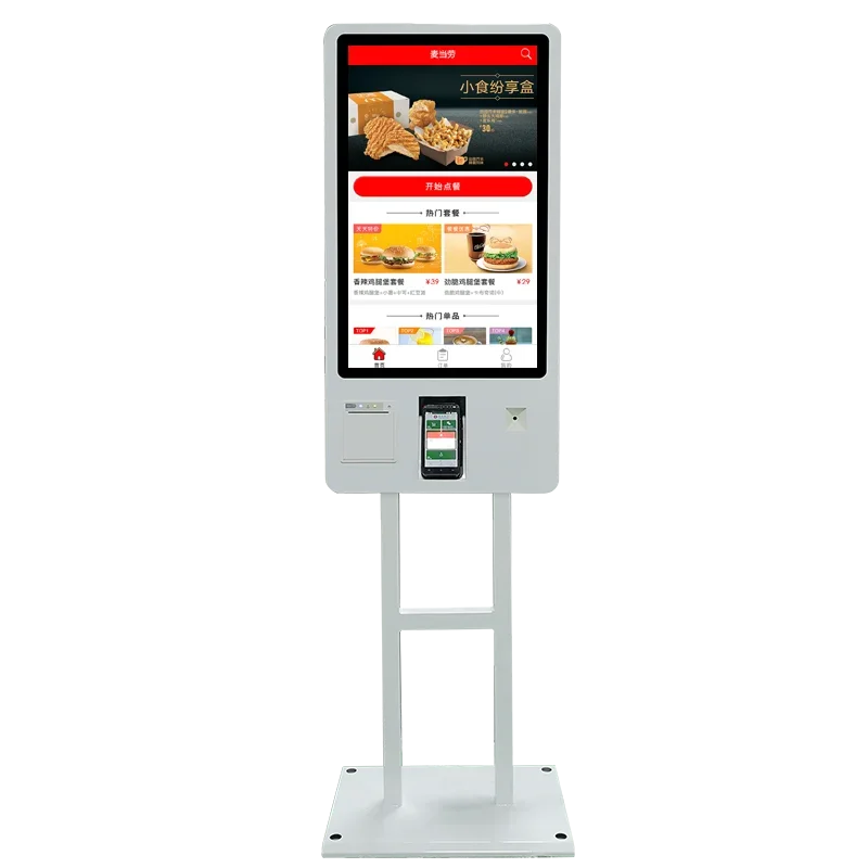 

27 inch Touch Screen Self-Service Kiosk for Payment Interactive Self Ordering Terminal Machine Custom For Restaurant