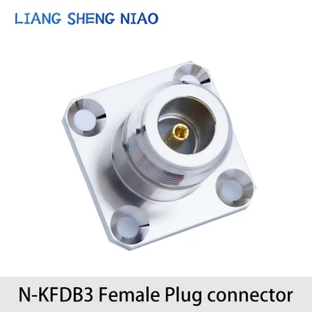 Conector de placa quadrada fêmea N, soldagem fixa, RG402, 141 e outros cabos, N-KFBD3, baixa onda estacionária, conector RF