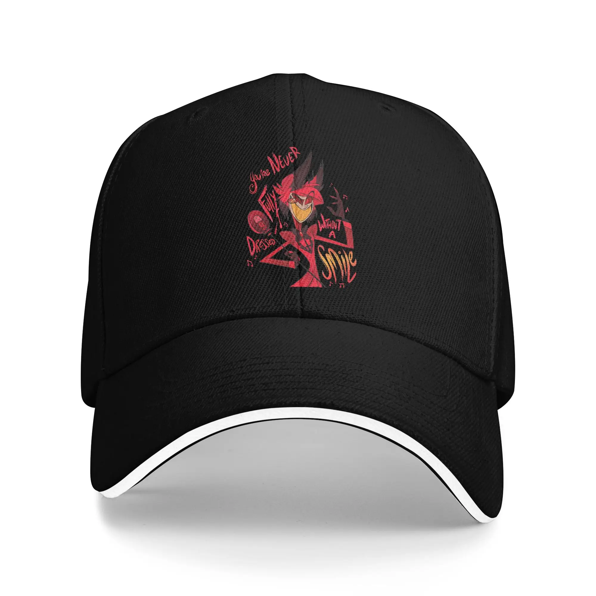 Black Comedy Helluva Boss Baseball Caps Vintage Cartoon Sandwich Caps Unisex Adjustable Caps Hat Outdoor