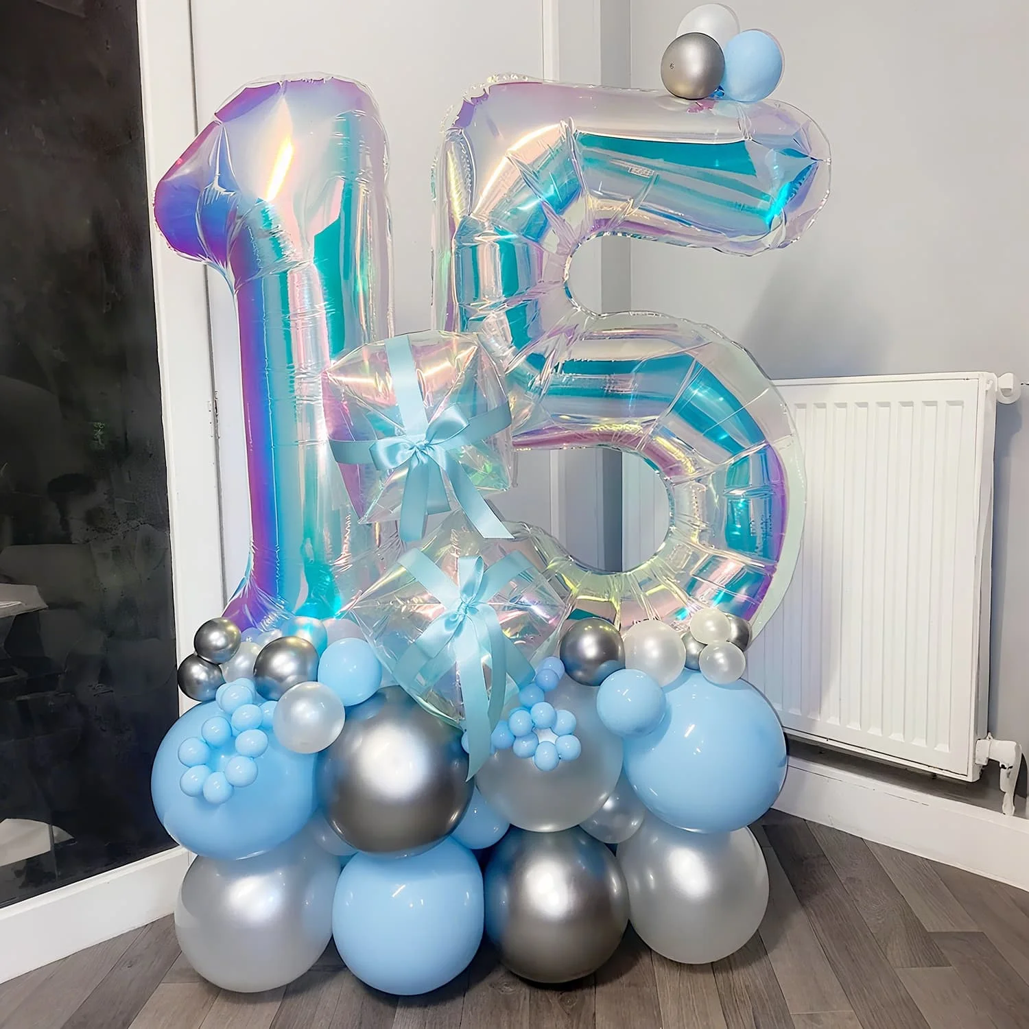 Buntes Regenbogen-Ballon-Set, digital, transparent, bunt, Aluminiumfolie, Ballon, Gedenktag, Geburtstag, Party-Dekoration
