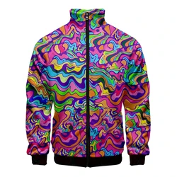 Men Casual Zip Up Jacket Clothing Full Print Washed Graphic Long Sleeve Coat Tops Plus Size Comfortable Jackets Streetwear