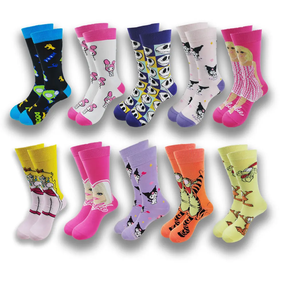 In 2024, the new design will wear high-quality cartoon head fashion men\'s socks in the spring and autumn.