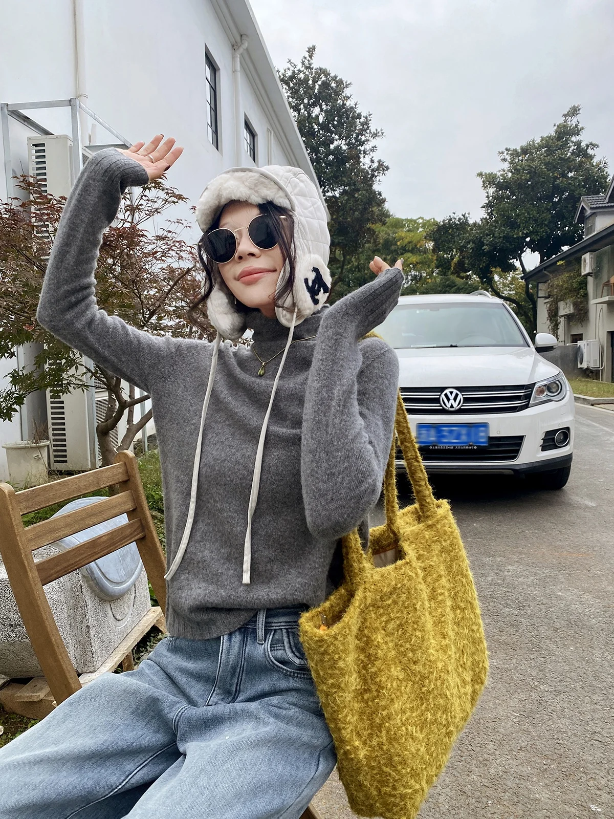 

Теплый трикотажный свитер FEELROOM Camere High Ne Long Sve, базовый слой, индивидуальный дизайн, для повседневной носки