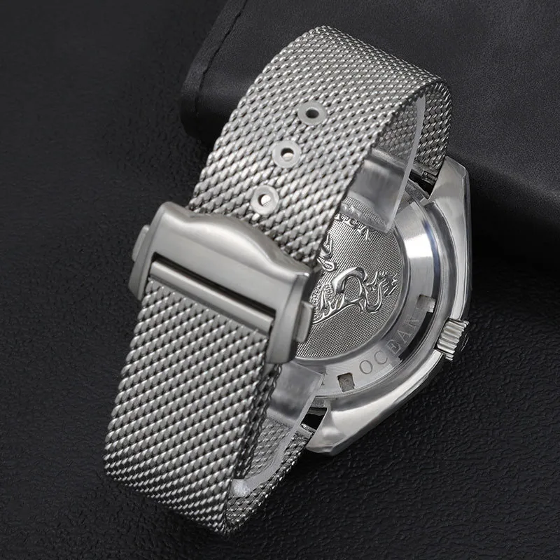 20mm Chain Watch Accessories Strap For Omega 007 Seamaster  Diver 300 Watch Band High Qualit Replace Milanese Stainless Bracelet