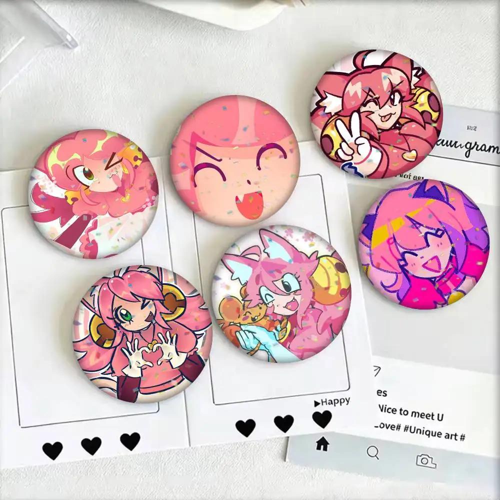 mew mew PINK Deltarune 25 32 44 58 75mm Badges Personalized Round Brooches Pins Accessory Gift