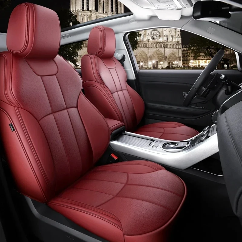 Suitable forCustom Fit Car Accessories Seat Covers 5 Seats Full Set Top Quality Leather Specific For Land Range Rover Evoque