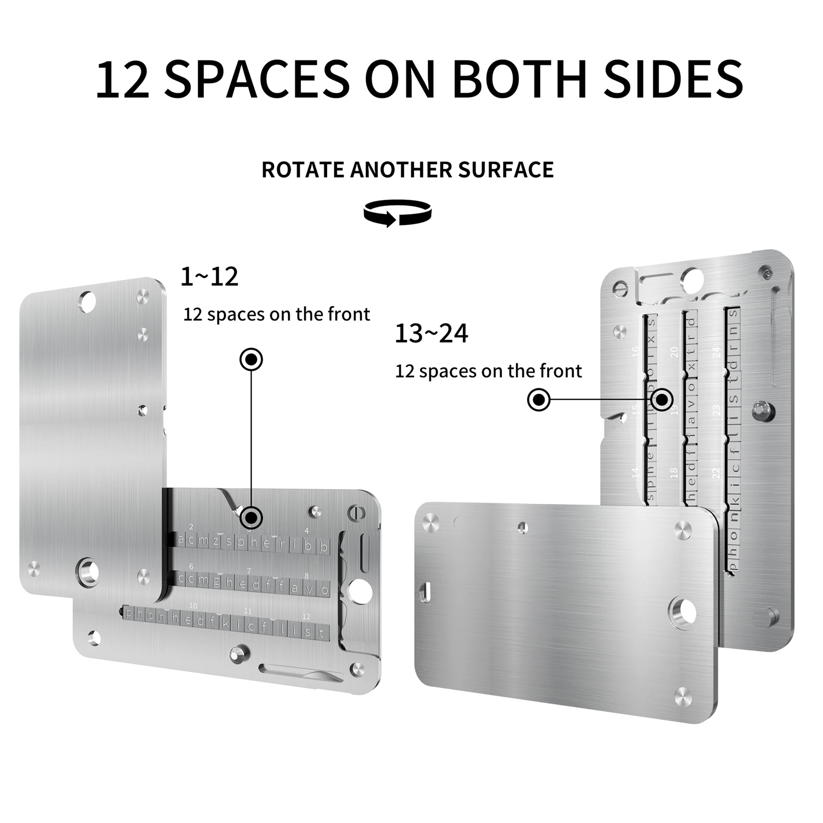 Mnemonic Seed Phrase Metal Backup – RVS Crypto Wallet Recovery Phrase Storage Kit, Cold Wallet Backup