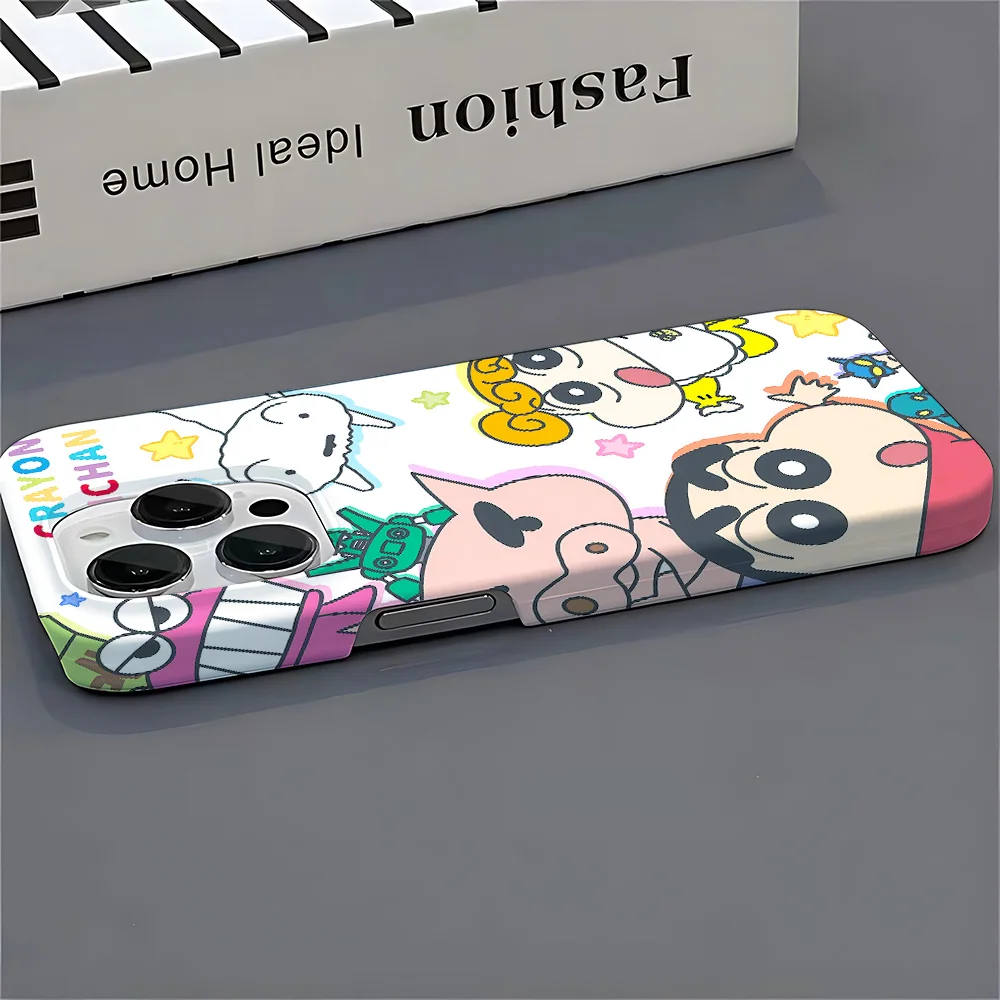 Cute Anime N-Noharas Shinnosukes Phone Case for IPhone 16 15 14 13 12 11 Pro Max XS XR XSMax 6 7 8 Plus Glossy HD Hard PC Cover