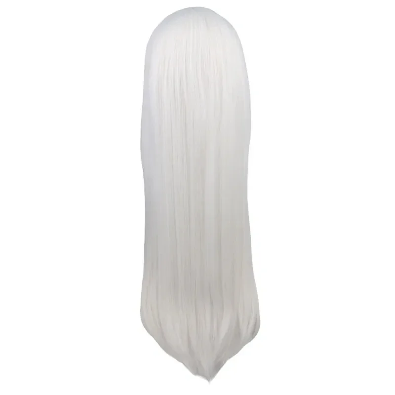 80 cm Lnuyasha kurama HakuToshi moka akashiya larga recta Vocaloid plata blanco peluca sintética Cosplay con flequillo Halloween