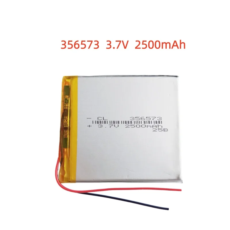 

356573 3.7V 2500mAh Lithium Polymer LiPo Rechargeable Battery Li cells For PAD DVD E-book Note Book Bluetooth Headset Mobile