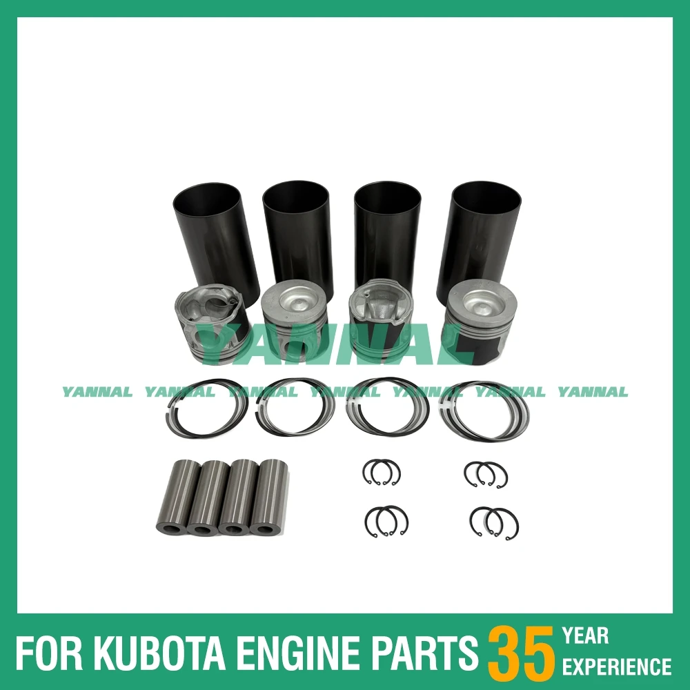 

Cylinder Liner Kit Piston With Rings For Hyundai D4DD Excavator Engine Parts