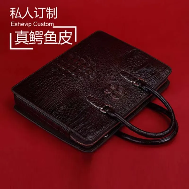 ourui Hot style crocodile bag male men briefcase business male handbag men bag crocodile bag